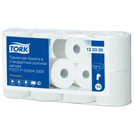 Туалетная бумага TORK Premium 120320, 8 рул.
