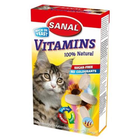 Добавка в корм SANAL Vitamins для кошек 50 г 100 шт.