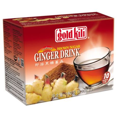 Чайный напиток Gold kili Ginger brown sugar растворимый в пакетиках, 10 шт.