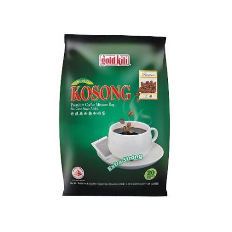 Молотый кофе Gold Kili Kopi O Kosong Extra Strong без сахара, в фильтр-пакетах (20 шт.)