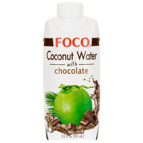 Вода кокосовая FOCO с шоколадом, 0.33 л
