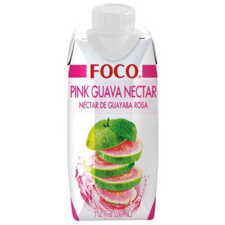 Нектар FOCO розовая гуава, 0.33 л