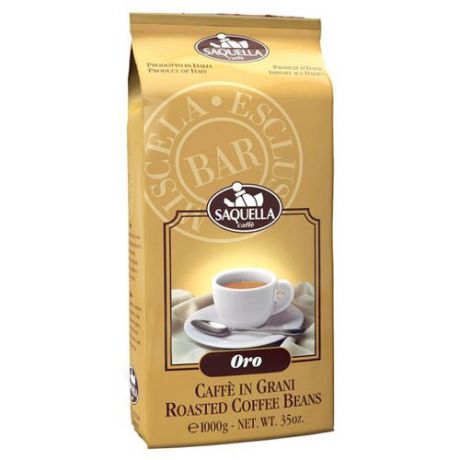 Кофе в зернах Saquella Espresso Oro, арабика/робуста, 1 кг