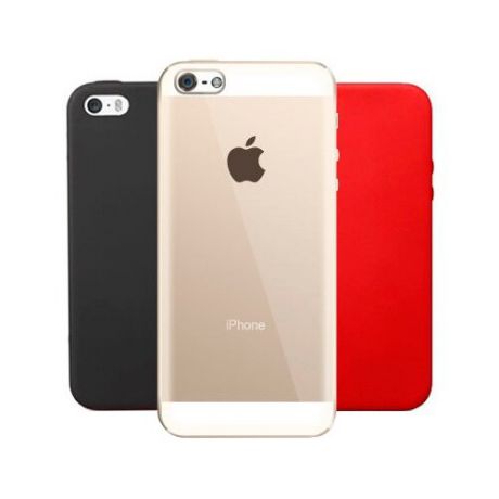 Чехол With Love. Moscow Комплект для Apple iPhone 5/iPhone 5S/iPhone SE (W000901APP) прозрачный/черный/красный