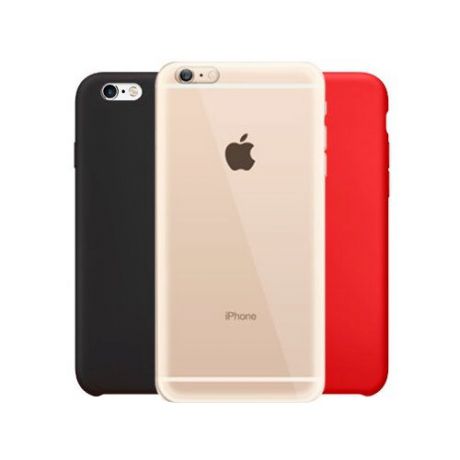 Чехол With Love. Moscow Комплект для Apple iPhone 6/iPhone 6S (W000902APP) прозрачный/черный/красный