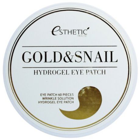 Esthetic House Гидрогелевые патчи для век с экстрактом слизи улитки и золота Gold & Snail Hydrogel Eye Patch (60 шт.)
