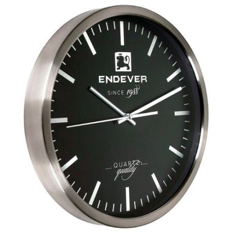 Часы настенные кварцевые ENDEVER RealTime-110 стальной / черный