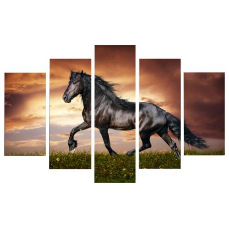 Модульная картина KARTINA style Вороная лошадь 90х60 см