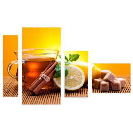 Модульная картина KARTINA style Чай с лимоном и корицей 90х60 см