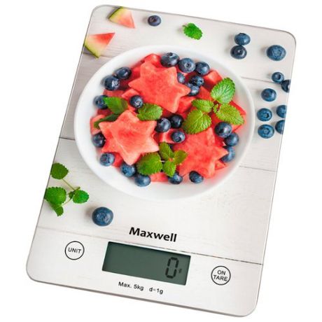 Кухонные весы Maxwell MW-1478 MC белый/красный/синий