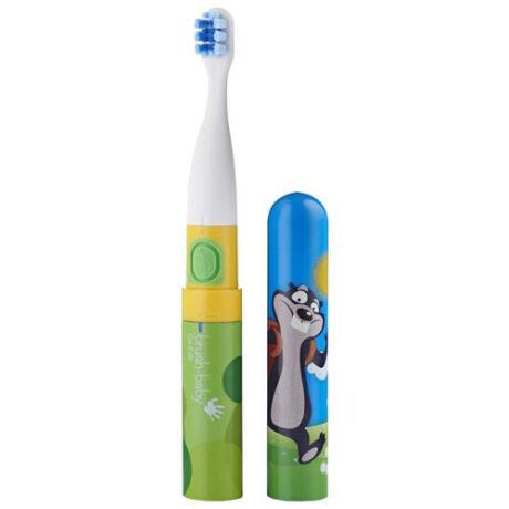 Электрическая зубная щетка Brush Baby Go-Kidz Mikey зеленый/синий