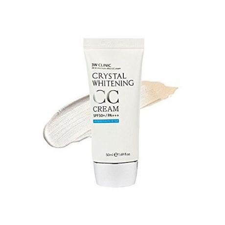 3W Clinic Crystal Whitening CC крем SPF50 50 мл, оттенок: glitter beige