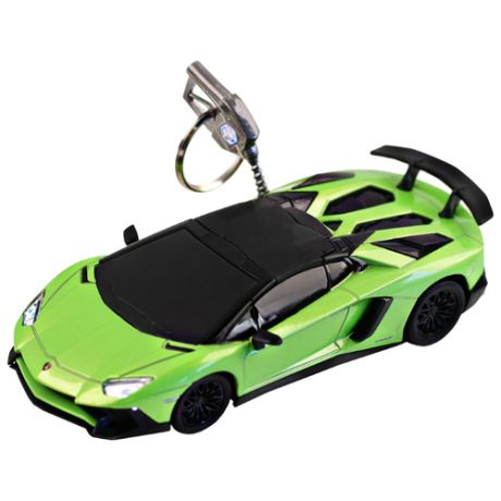 Легковой автомобиль Автопанорама Lamborghini Aventador LP750 SuperVeloce Roadster (J30105/JB1200172) 1:32 11.8 см зеленый/черный