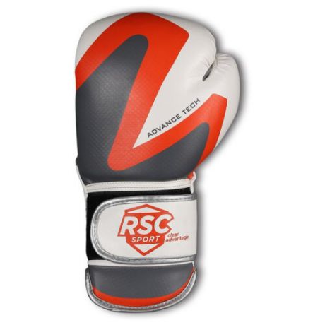 Боксерские перчатки RSC sport 2018-3 белый/серый/оранжевый 12 oz