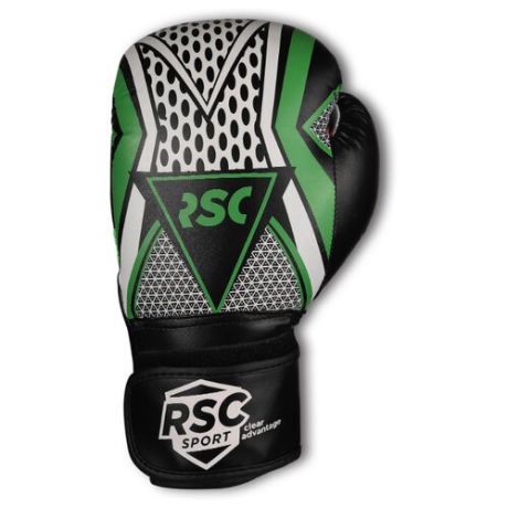 Боксерские перчатки RSC sport 3613 серый/зеленый 10 oz