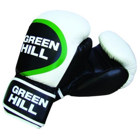 Боксерские перчатки Green hill Winner (BGW-2212) зеленый/белый/черный 12 oz