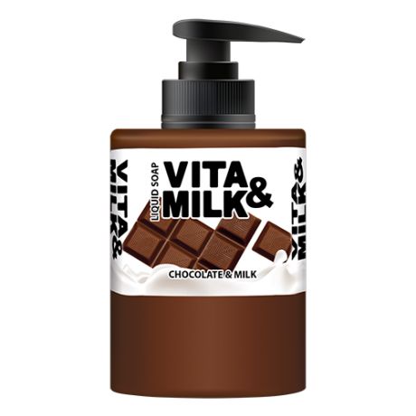 Мыло жидкое Vita & Milk шоколад и молоко, 300 мл
