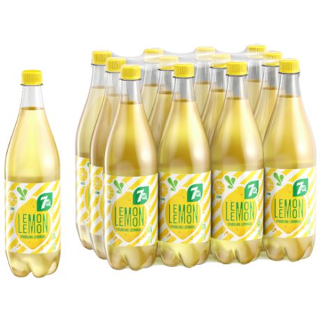 Лимонад 7UP Lemon Lemon, 1 л, 12 шт.