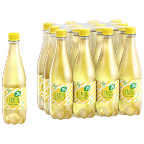 Лимонад 7UP Lemon Lemon, 0.5 л, 12 шт.