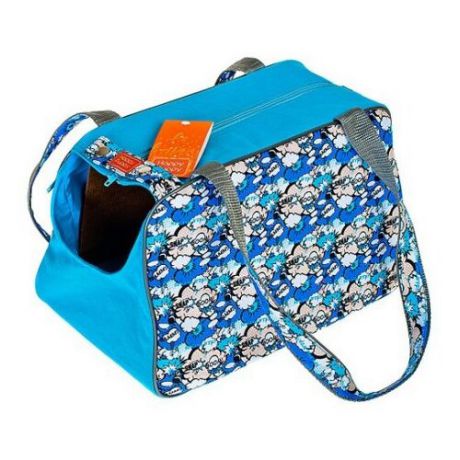 Переноска-сумка-фиксатор для собак Happy Puppy Boom 36х23х20 см синий