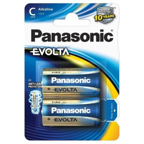 Батарейка Panasonic Evolta C/LR14 2 шт блистер