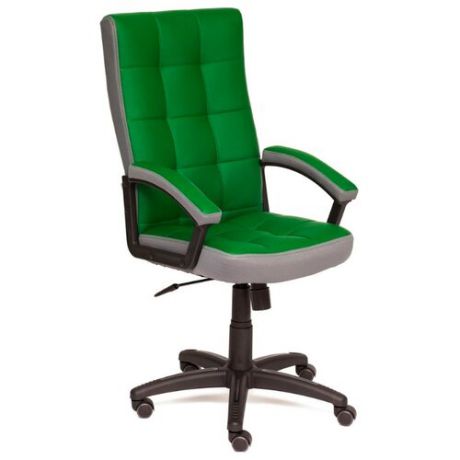 Компьютерное кресло TetChair Тренди для руководителя, обивка: текстиль/искусственная кожа, цвет: зеленый/серый