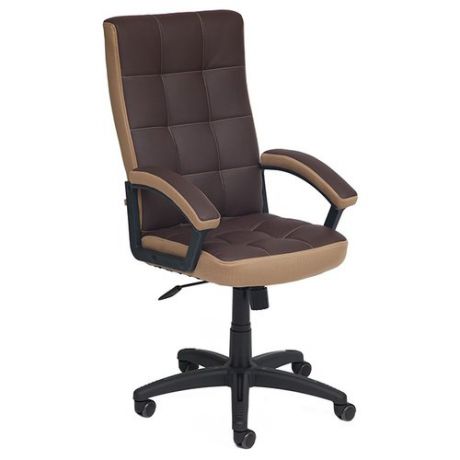 Компьютерное кресло TetChair Тренди для руководителя, обивка: искусственная кожа, цвет: коричневый/бронза