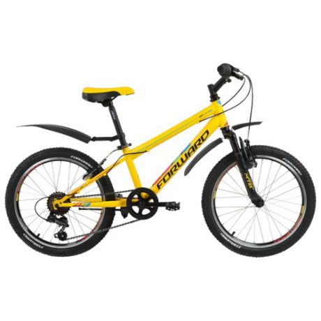 Подростковый горный (MTB) велосипед FORWARD Unit 2.0 (2018) желтый 10.5" (требует финальной сборки)