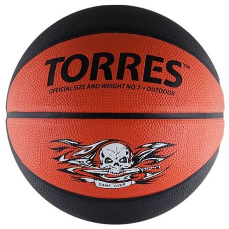 Баскетбольный мяч TORRES Game Over, р. 7 серый/красный