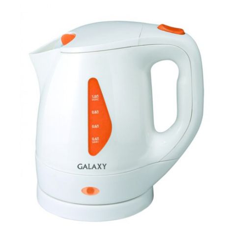 Чайник Galaxy GL0220, белый/оранжевый
