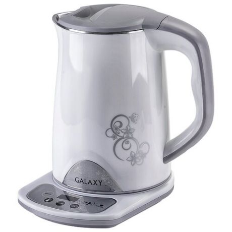 Чайник Galaxy GL0340, белый/серый