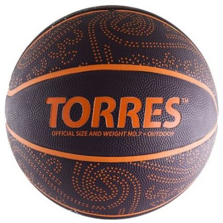 Баскетбольный мяч TORRES TT, р. 7 бордовый/оранжевый