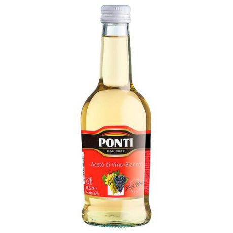 Уксус Ponti винный белый 6% 500 мл