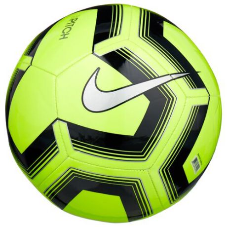 Футбольный мяч NIKE Pitch Training SC3893 черный/лимонный 5
