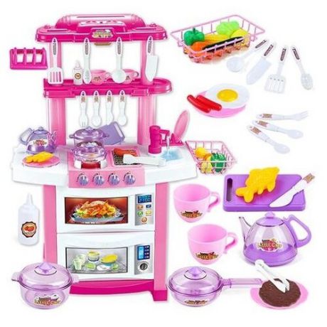 Кухня Shantou Gepai Happy Little Chef 758A розовый/белый