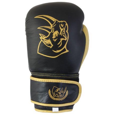 Боксерские перчатки ECOS из ПУ черный/золотой 8 oz