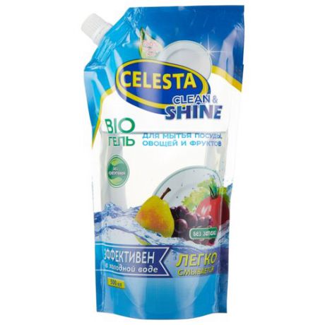 Celesta Bio-гель для мытья посуды, овощей и фруктов 0.5 л сменный блок