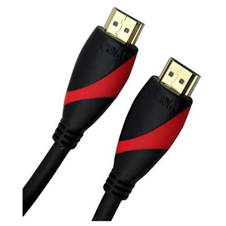 Кабель VCOM HDMI - HDMI (CG525) 1 м черный/красный