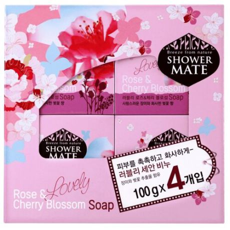 Мыло кусковое Shower Mate Rose & Cherry Blossom, 400 г