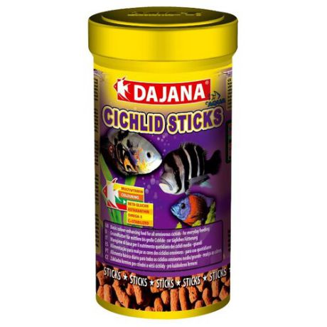 Сухой корм Dajana Pet Cichlid Sticks для рыб 250 мл 80 г