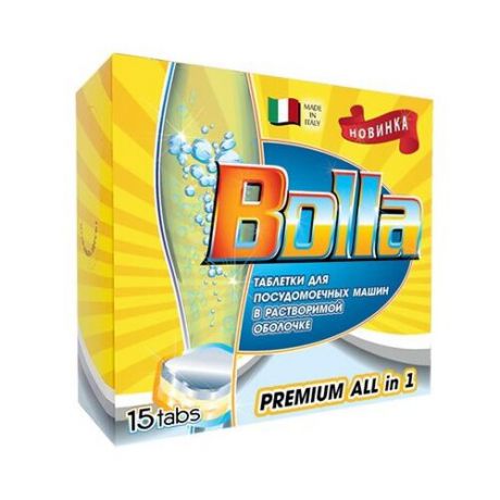 BOLLA Premium All in one таблетки для посудомоечной машины 15 шт.
