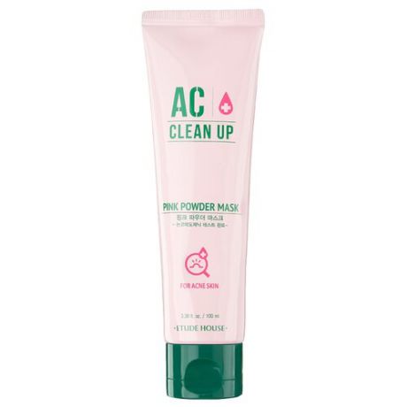 Etude House Маска для проблемной кожи AC Clean Up Pink Powder Mask, 100 мл, с дозатором