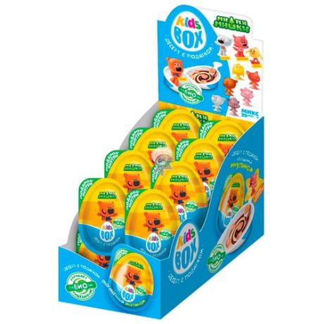 Шоколадное яйцо Конфитрейд KidsBox МИ-МИ-МИШКИ десерт с подарком, коробка (16 шт.)