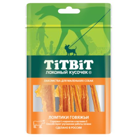Лакомство для собак Titbit Ломтики говяжьи для маленьких собак, 50 г
