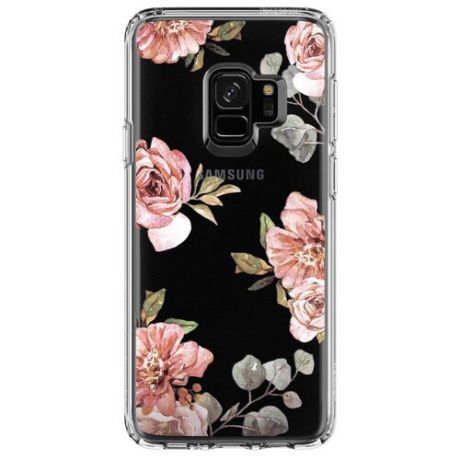Чехол Spigen Liquid Crystal Blossom для Samsung Galaxy S9 flower