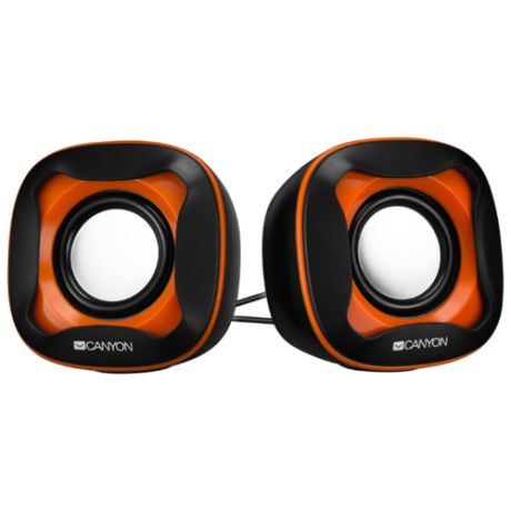 Компьютерная акустика Canyon Wired USB 2.0 Computer Speakers черный / оранжевый