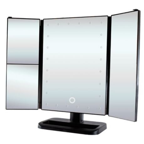 Зеркало косметическое настольное GESS uLike с подсветкой черный