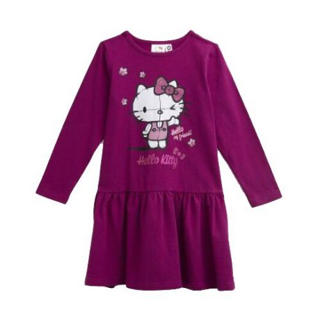 Платье playToday размер 122, фиолетовый/розовый/белый