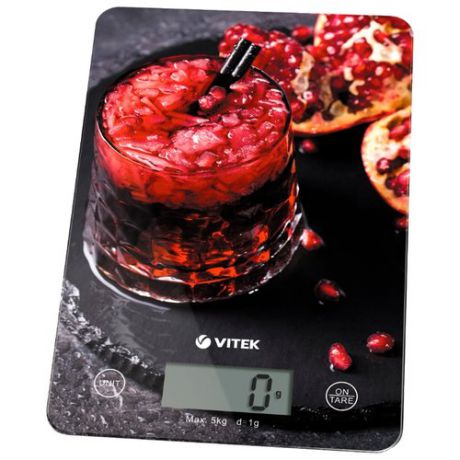 Кухонные весы VITEK VT-8032 черный/красный