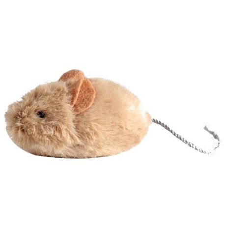 Игрушка для кошек GiGwi Cat Toys Мышка со звуковым чипом (75217) бежевый